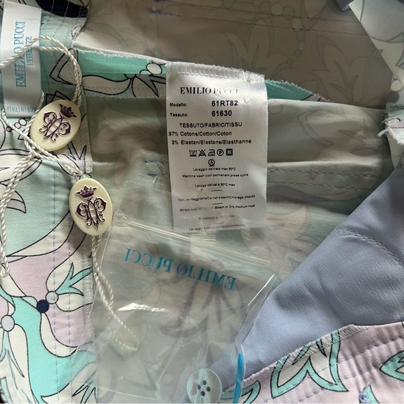 Emilio Pucci Vintage Straight Leg Floral Print Pants - Picture 9 of 9